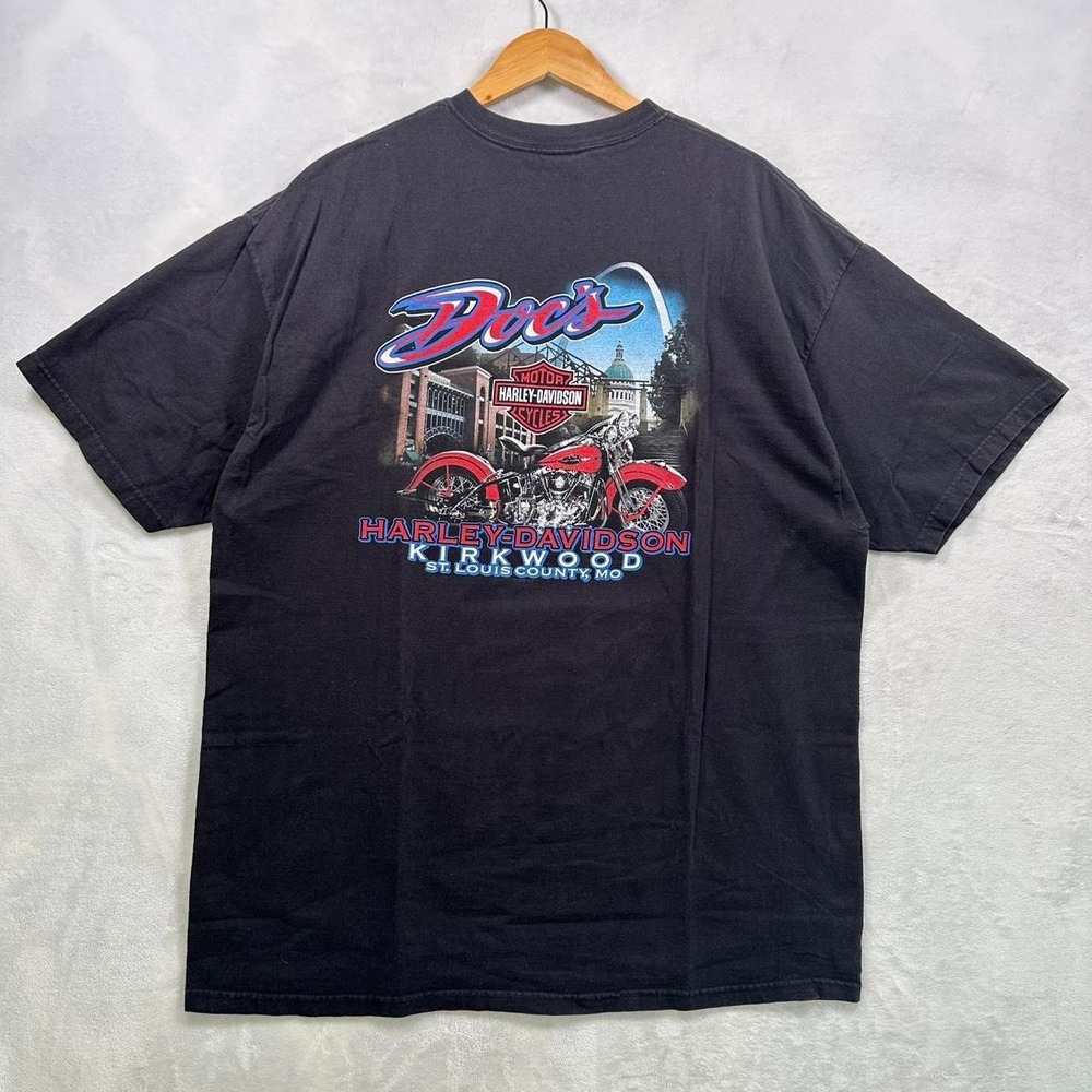 Vintage Y2K 2006 Harley Davidson Doc's Black T-Shirt Men's Size 3XL
